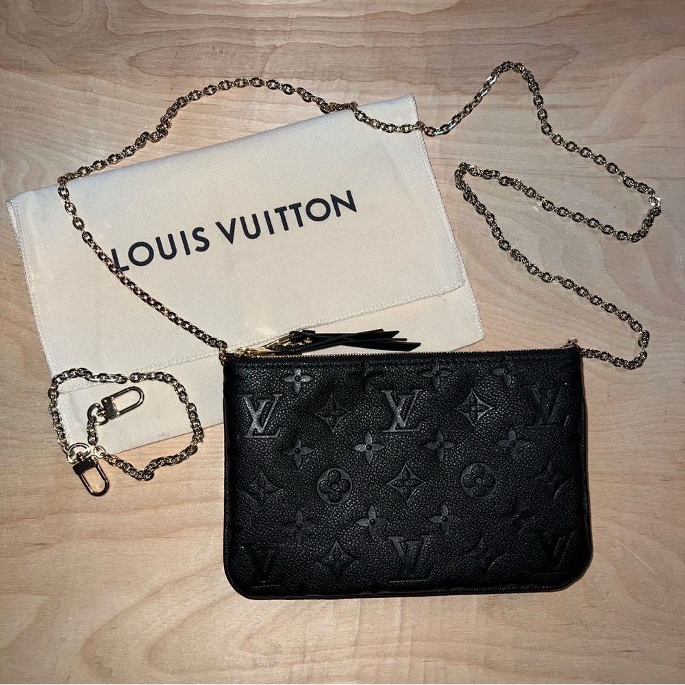 Louis Vuitton Double Zip Pochette Monogram Empreinte